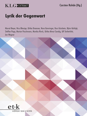 cover image of KLG Extrakt -Lyrik der Gegenwart